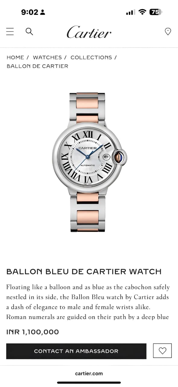 Car.tier Ballon Automatic for her