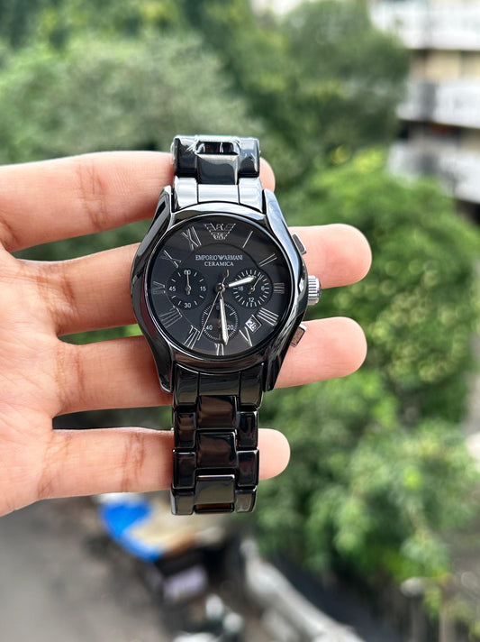 EM.PORIO ARMANI CERAMIC BLACK & SILVER COMBINATION