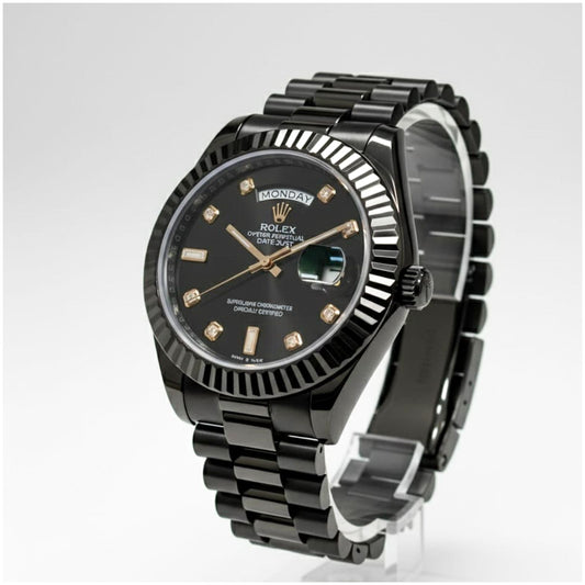 Rol.ex Oyster Perpetual Day Date Diamond 40 Battery Working Like Automatic