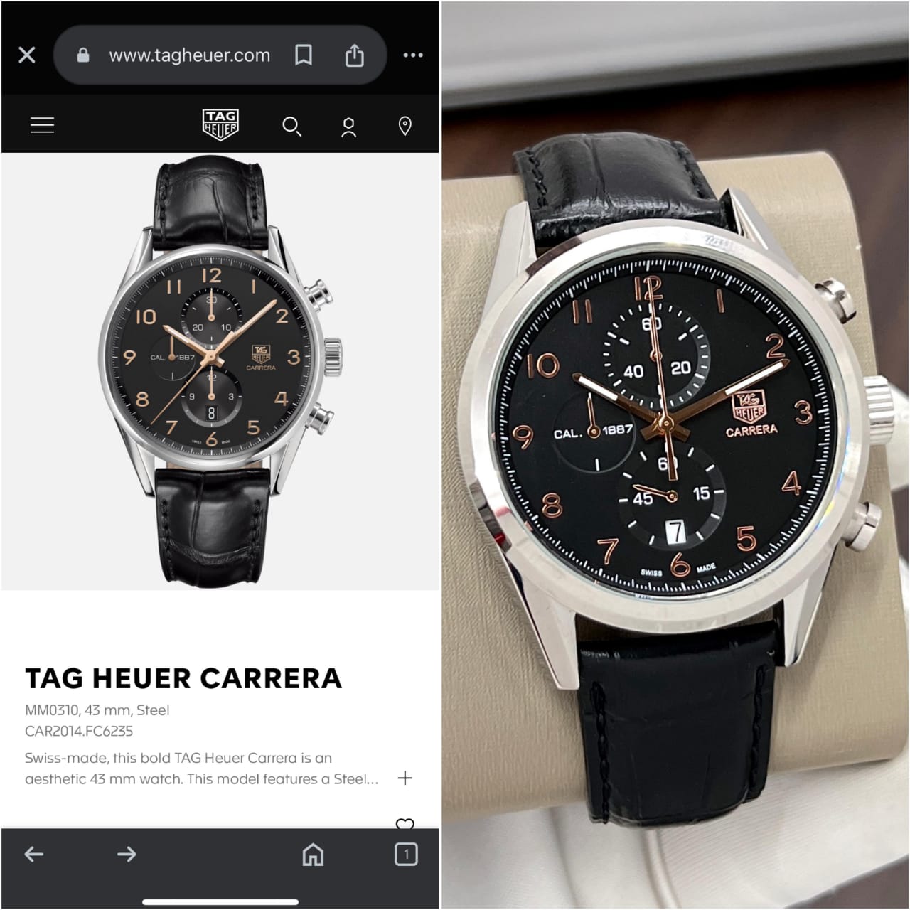 New Tag heuer carrera calibre 1887 Japan