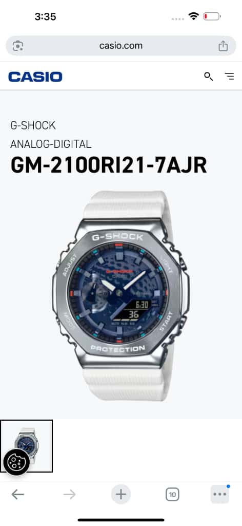 NEW G SHOCK GM 2100 WHITE & BLUE 
1899