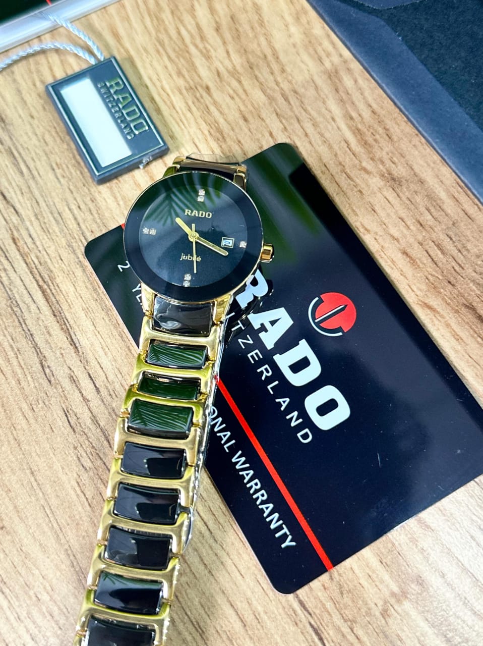 RA.DO WOMEN’S CERAMIC IN BLACK, GOLD COMBINATION