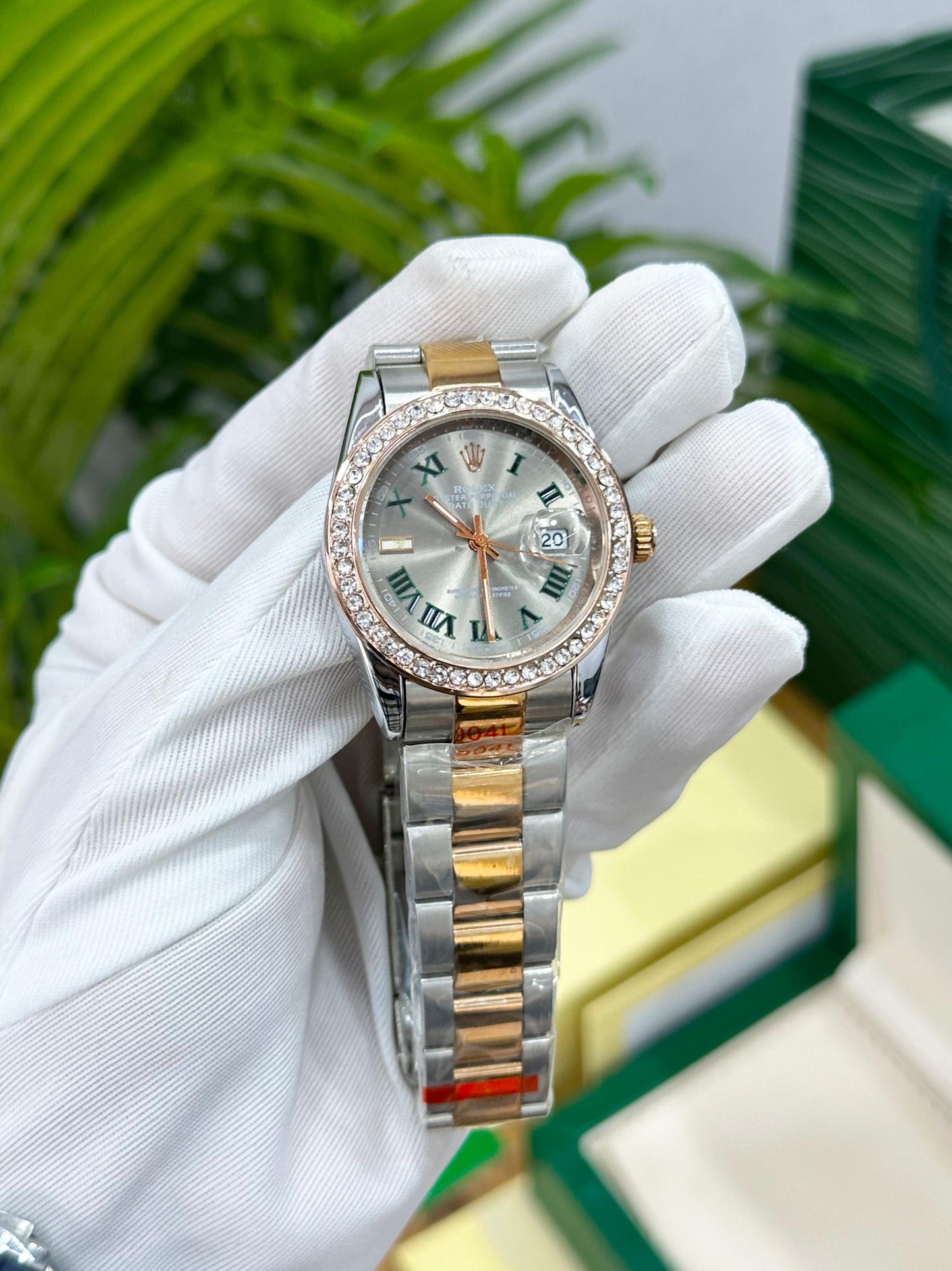 EXCLUSIVE ROL.EX DATE-JUST 36mm ROMAN FACE & DIAMOND