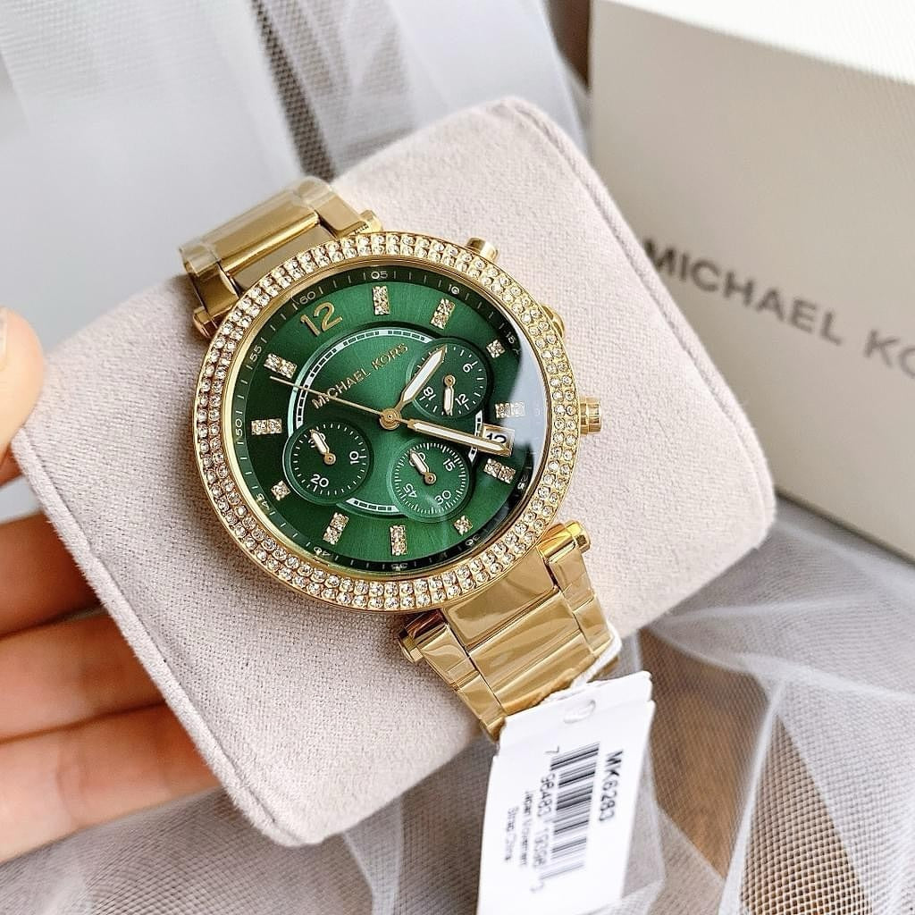 Mic.hael Kors Parker Gold-Green