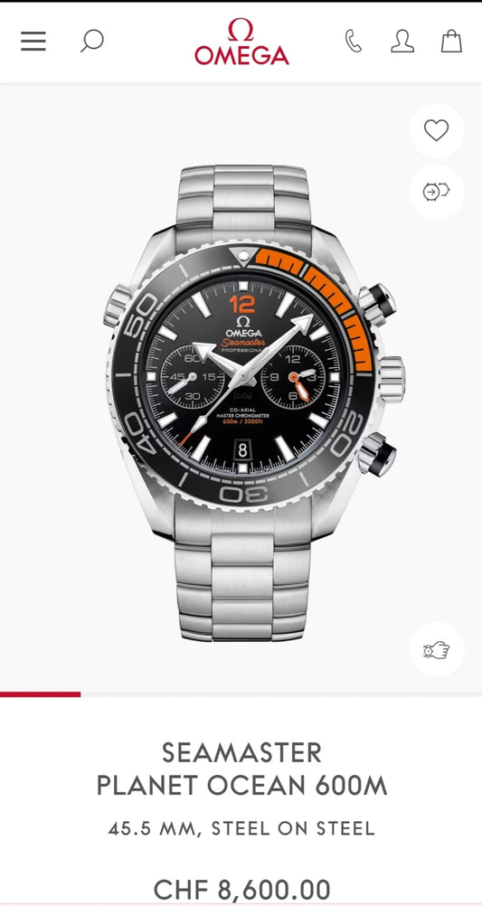 Om.ega Seamaster Planet Ocean Quartz Japan