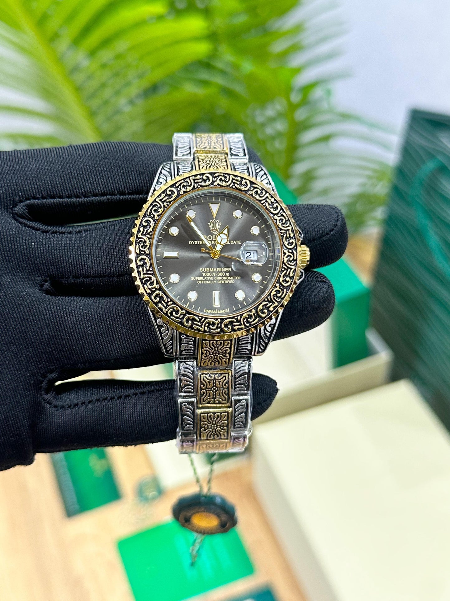 ROL.EX ALL ENGRAVED GOLD & STEEL