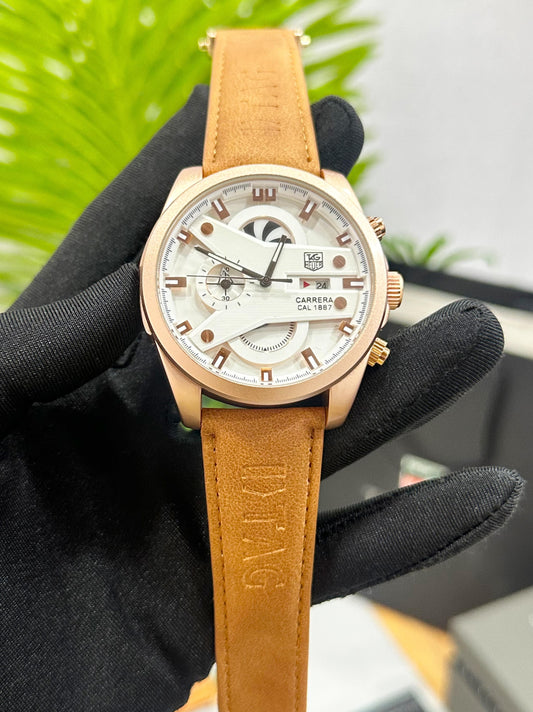 New TAG HEUER CARRERA CR7 EXCLUSIVE SUEDE BROWN