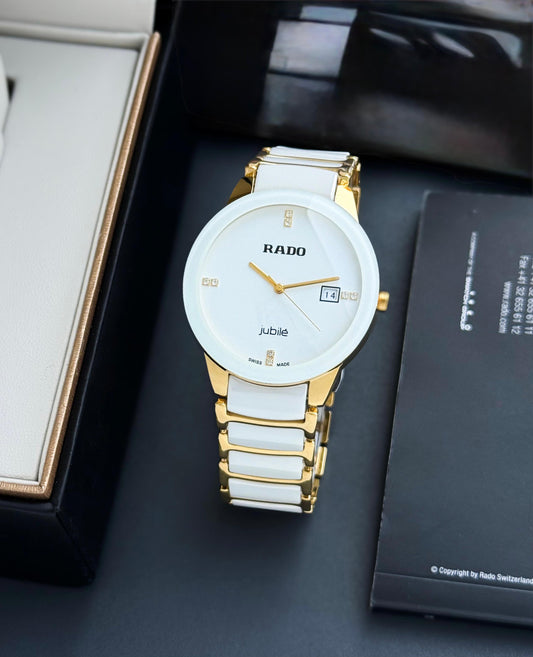 RA.DO CERAMIC IN WHITE, GOLD COMBINATION