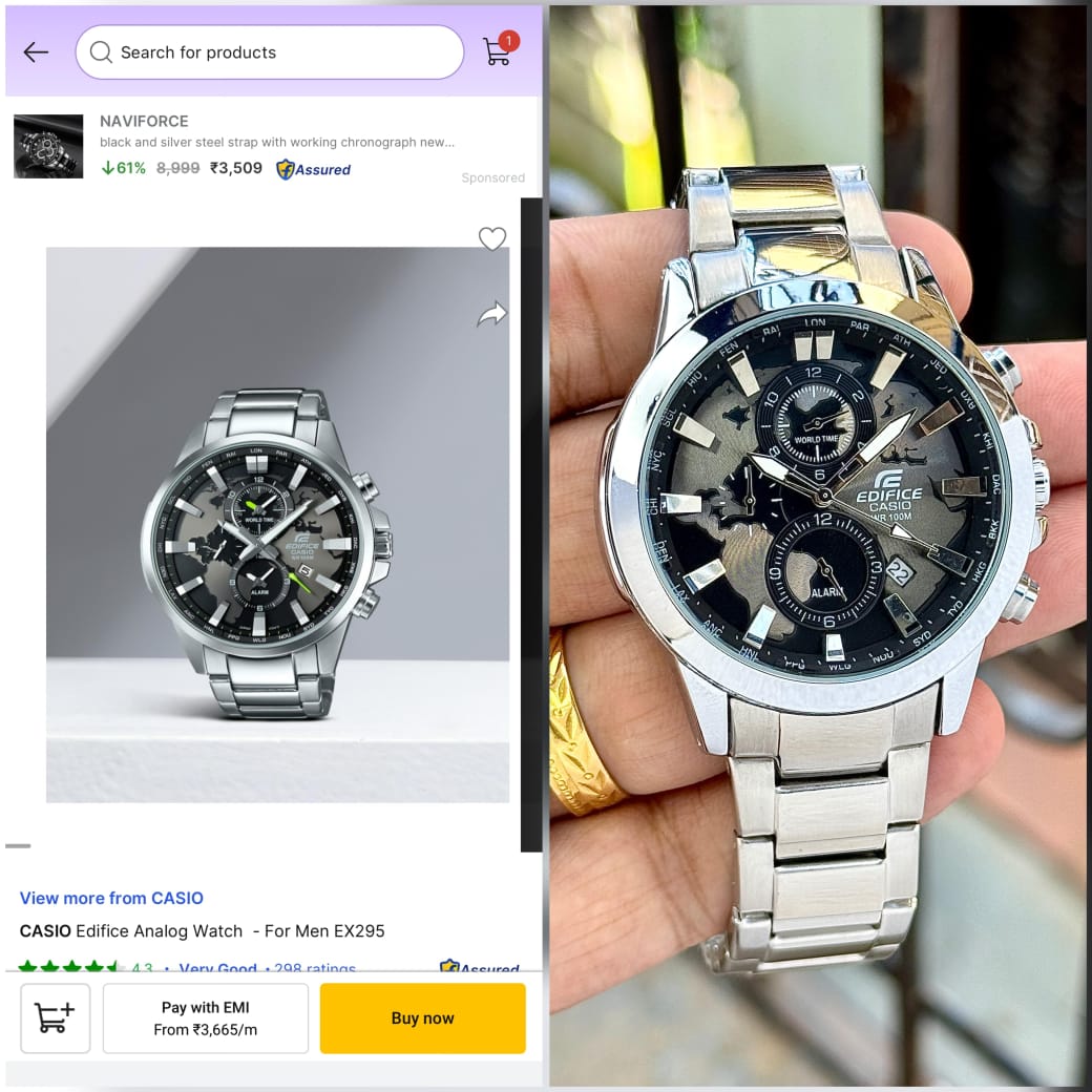 New Casio Edifice Ex295 World Map