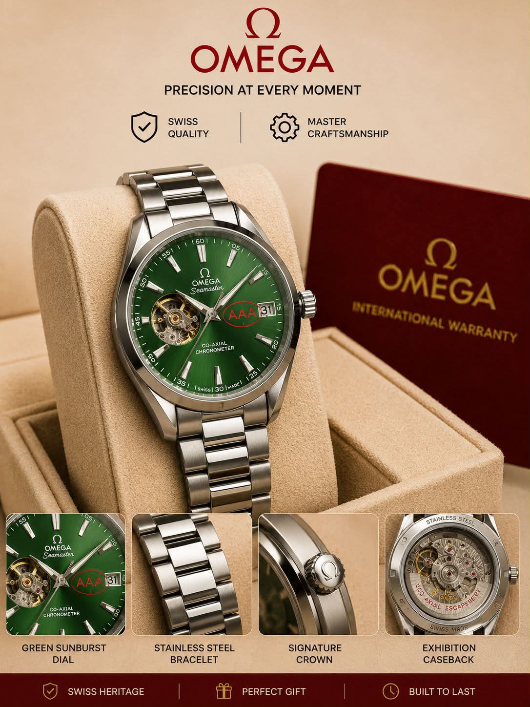 Om.ega Seamaster Open Heart