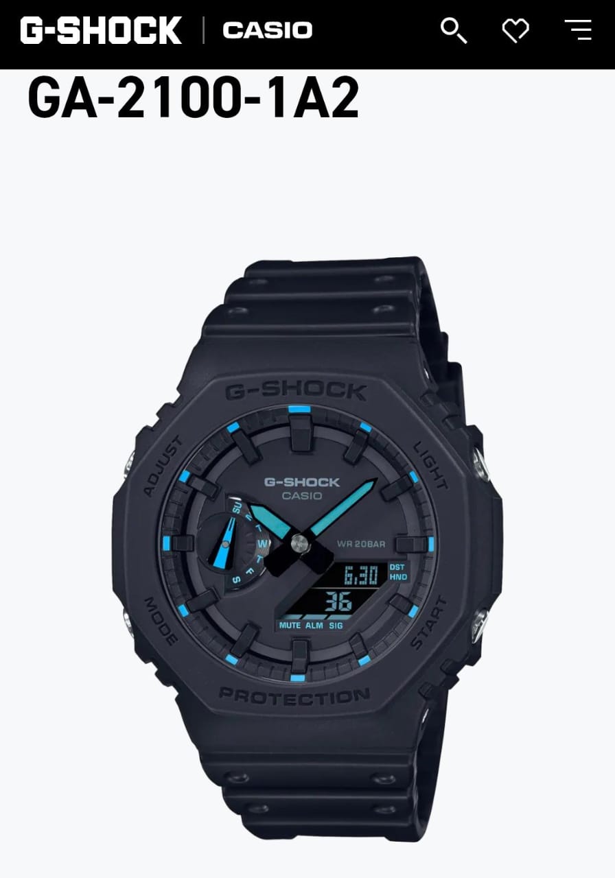 New Casio g shock ga2100