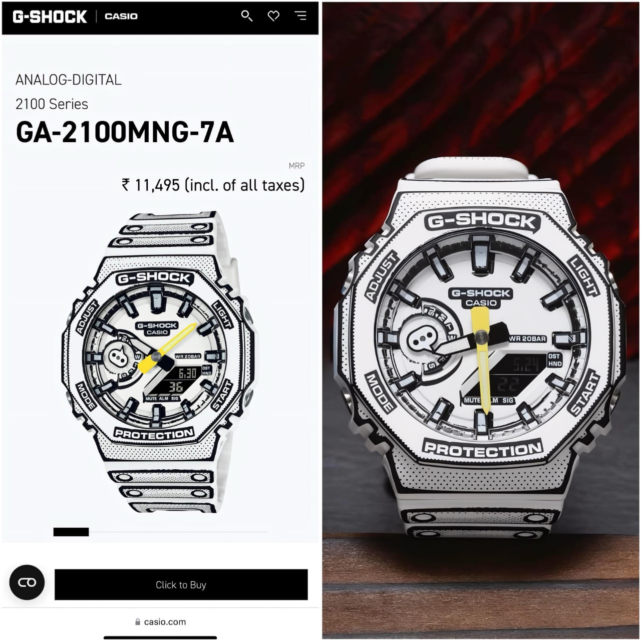 New Casio g shock ga2100 Manga