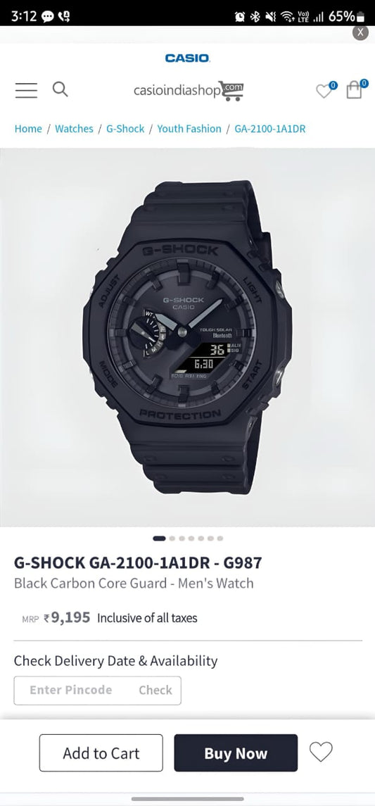 NEW G-SHOCK GA 2100 ALL BLACK,