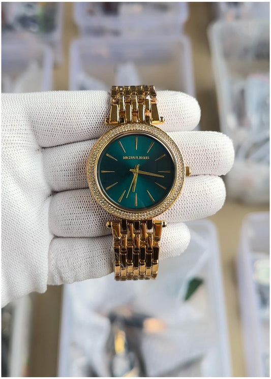 Mic.hael Kors Darci Gold-Green