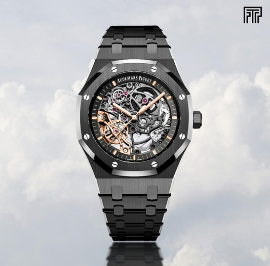 Aude.mars piguet Royal Oak Skeleton Automatic Black-Black