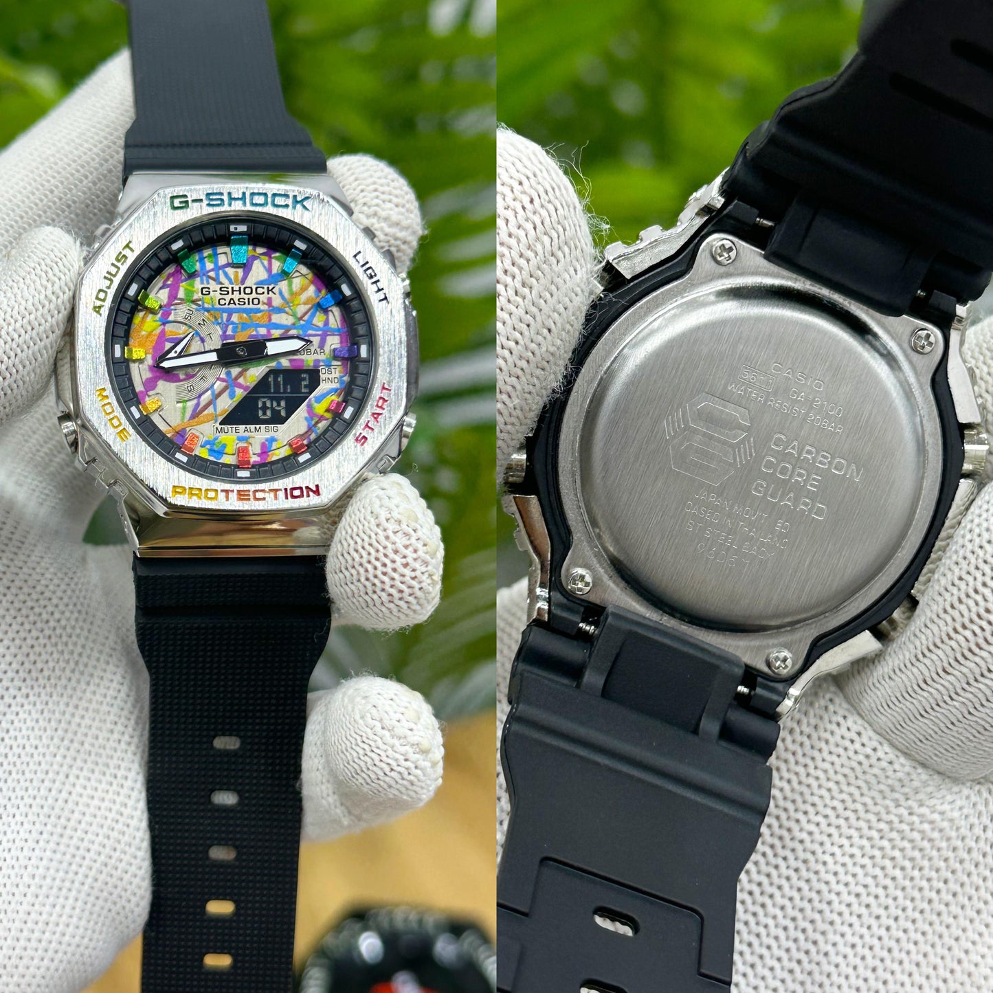 NEW G-SHOCK GM2100 RAINBOW FACE WITH METAL BODY