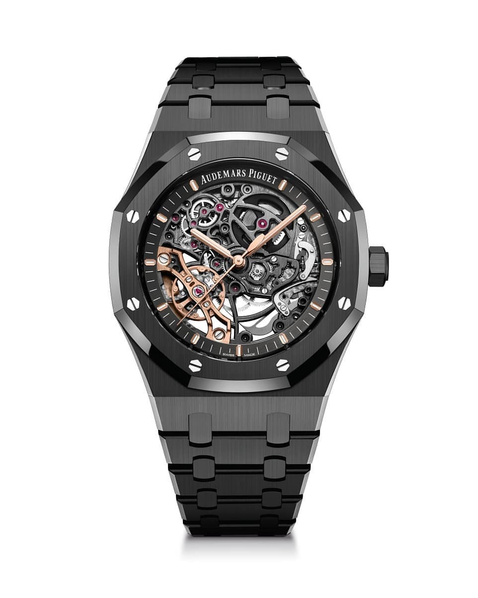 Aude.mars Piguet Royal Oak Skeleton Automatic Black-Black