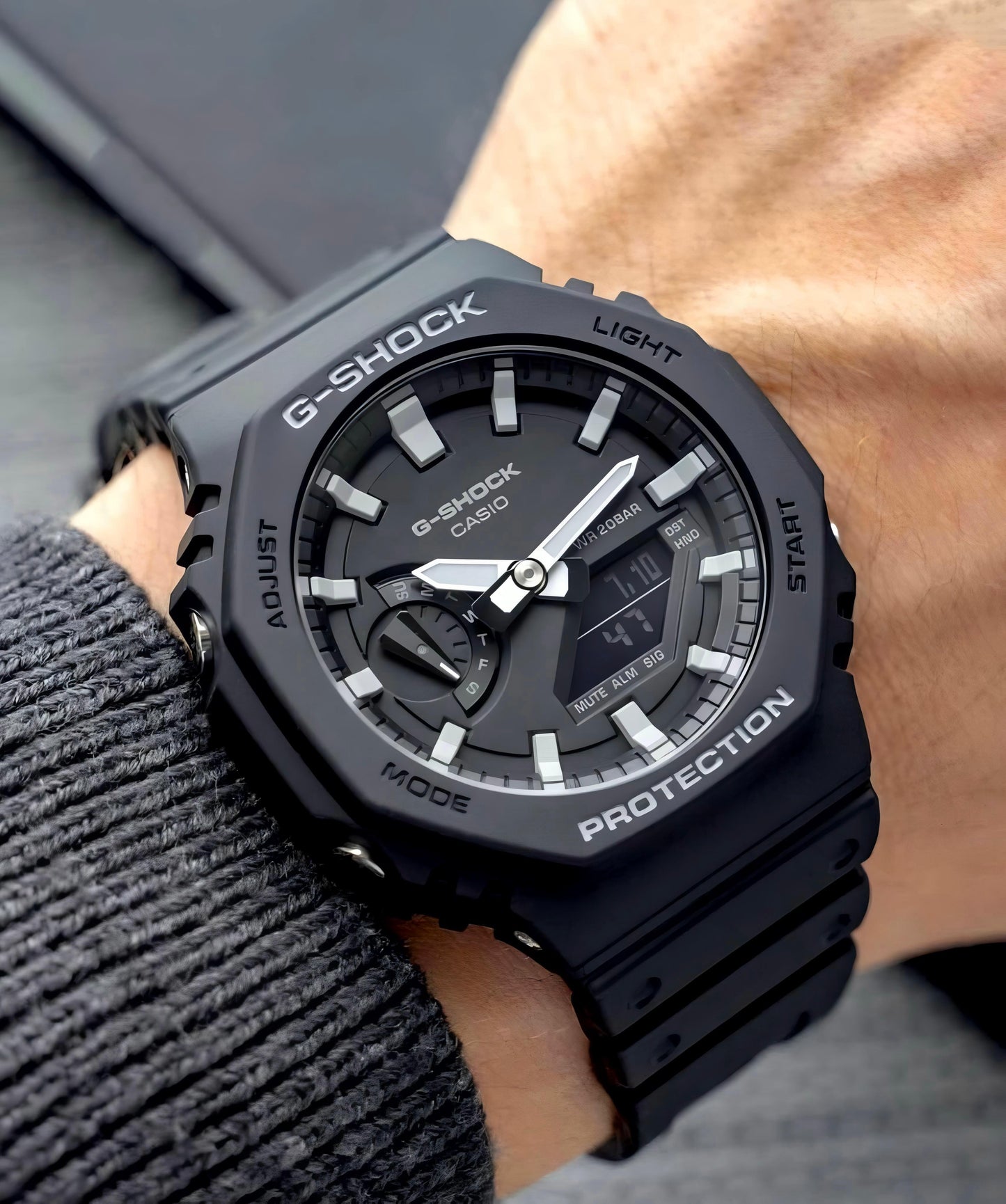 NEW G SHOCK GA2100 BLACK WHITE