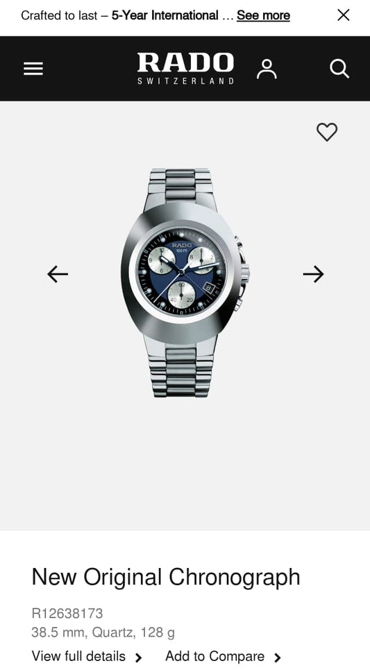 Ra.do 100M Chronograph AAA-QUALITY Blue