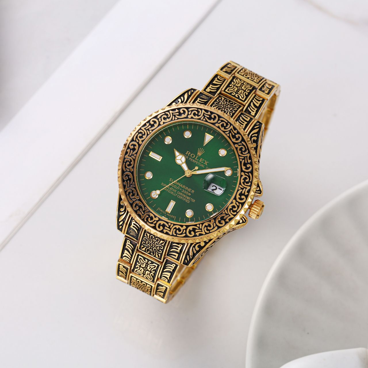 Rol.ex Oyster Vintage Gold-Green
