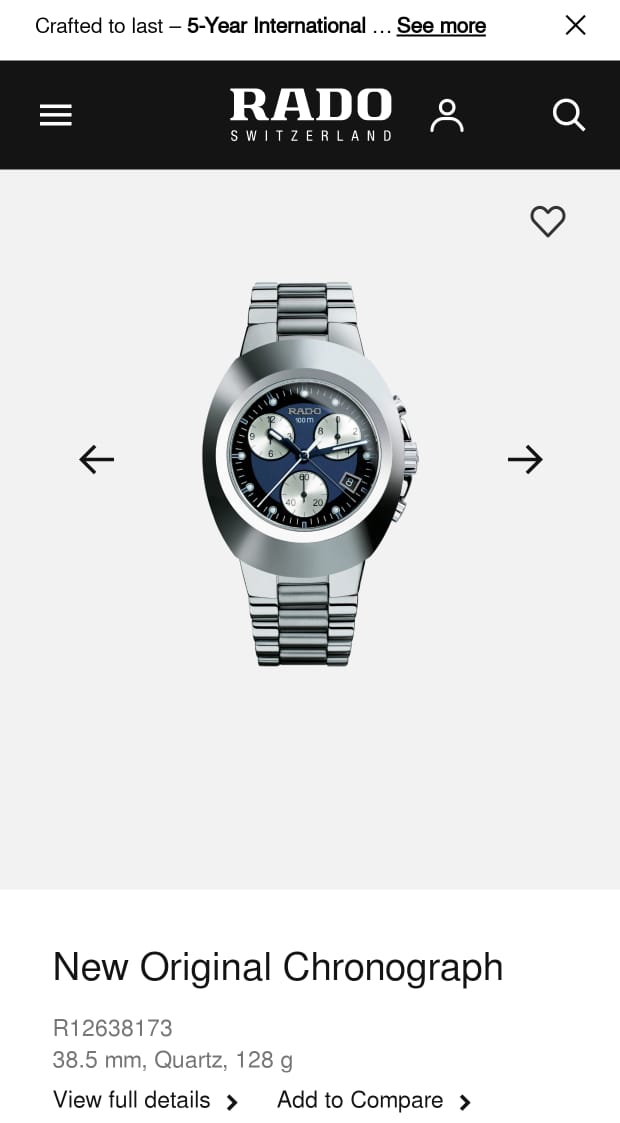 Ra.do 100M Chronograph AAA-QUALITY