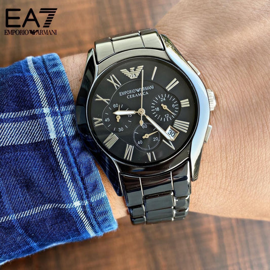 EM.PORIO ARMANI MEN'S CERAMIC BLACK
