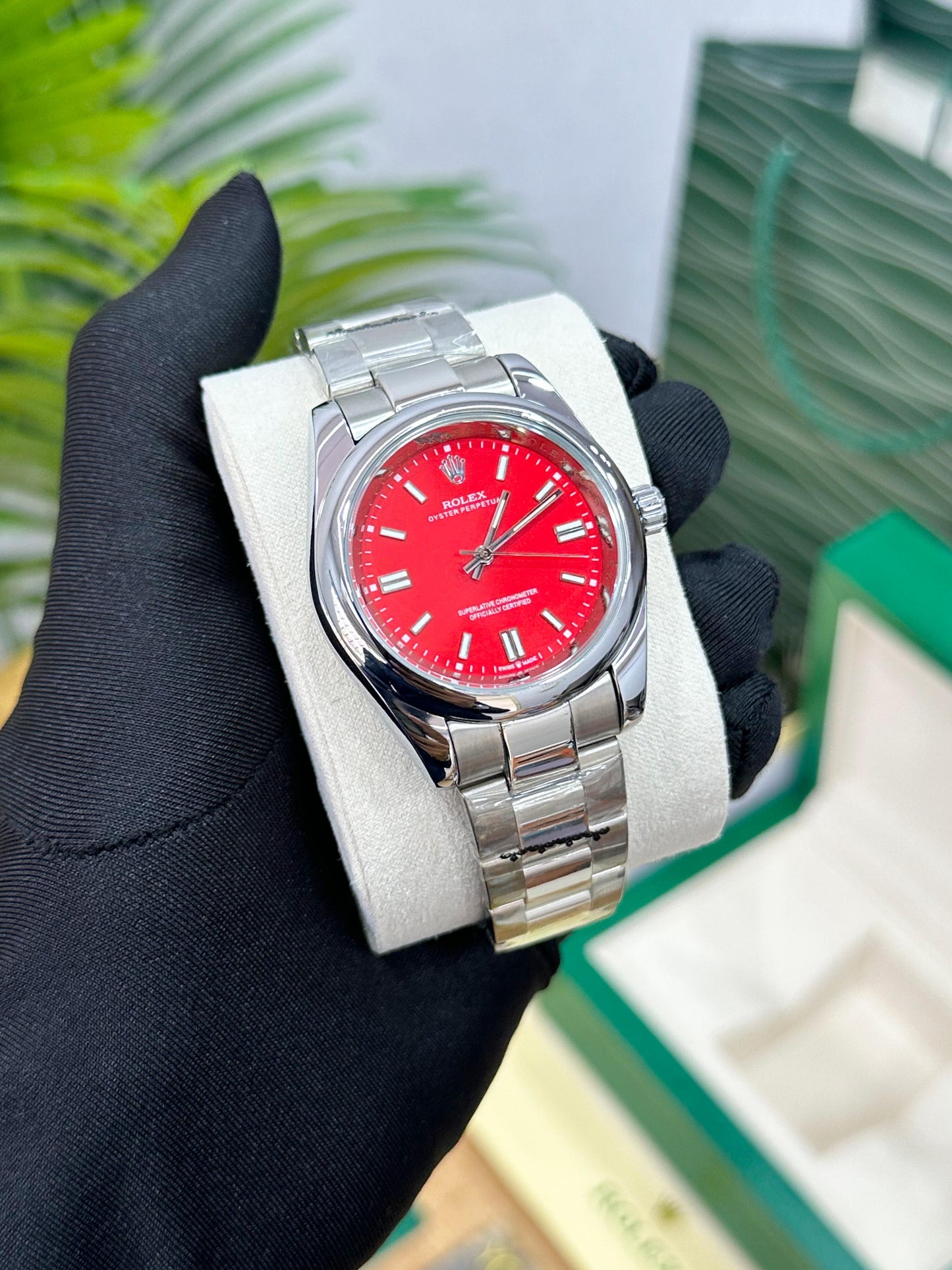 ROL.EX OYSTER RED DIAL SUPER PREMIUM QUALITY