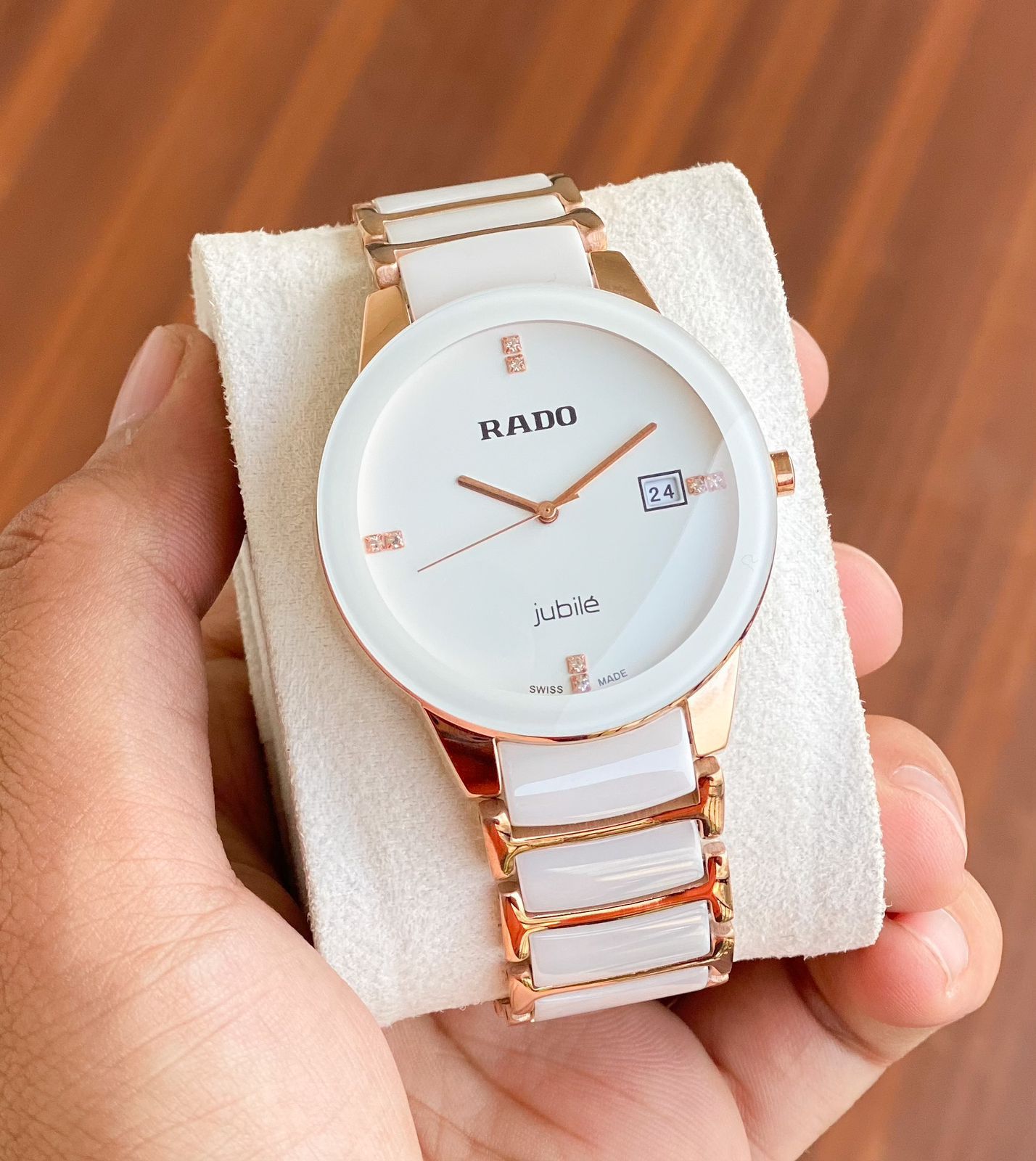 RA.DO CERAMIC IN WHITE, COPPER COMBINATION