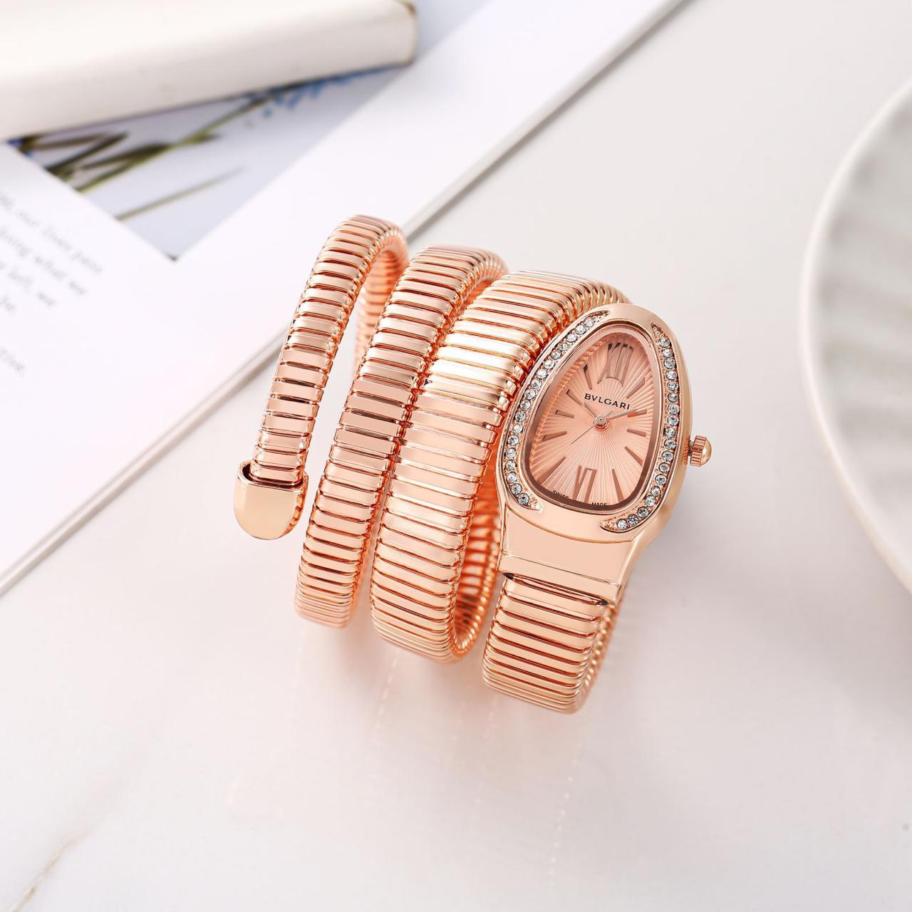 Bvl.gari Serpenti Snake Copper for her