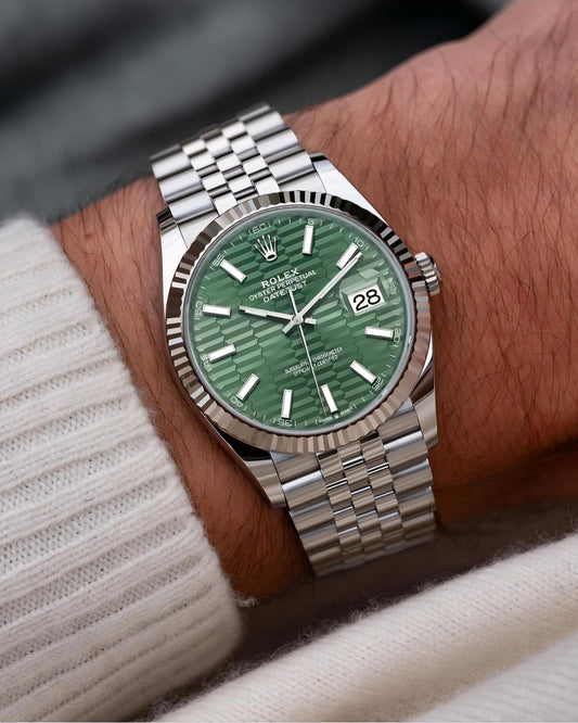ROL.EX DATE-JUST 41mm GREEN