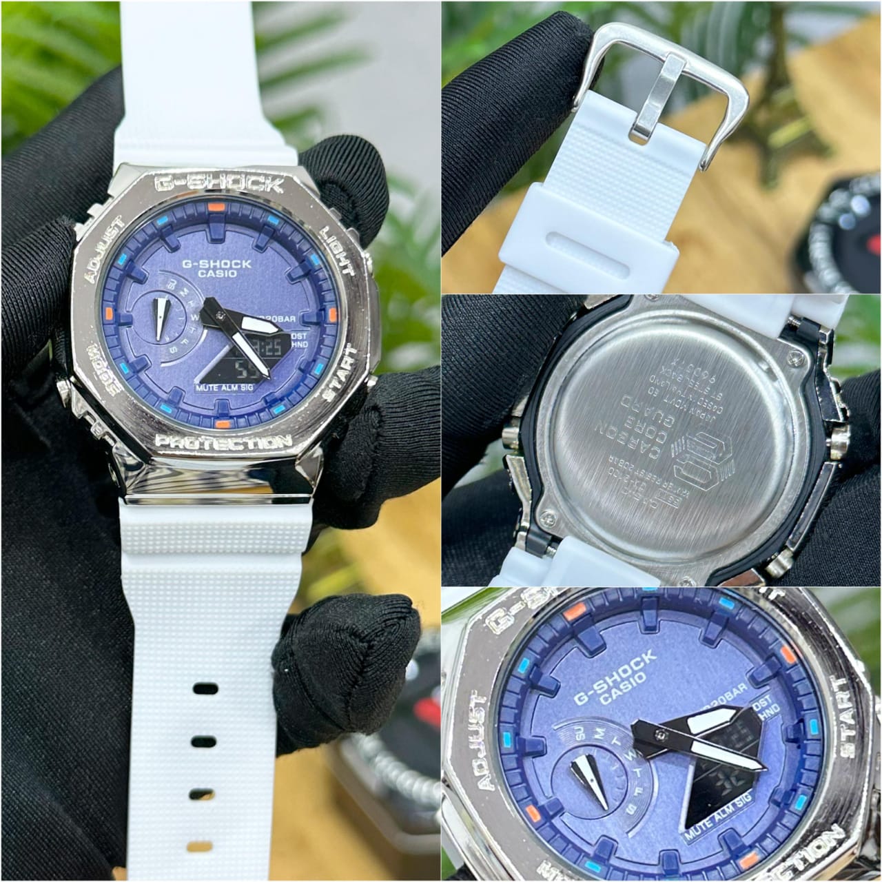 NEW G SHOCK GM 2100 WHITE & BLUE 
1899