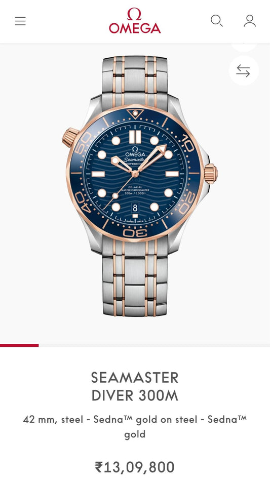 Om.ega seamaster diver 300M automatic Blue Copper-Blue