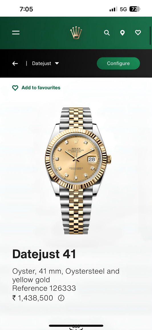 Rol.ex Date-just 41mm Catalog Model