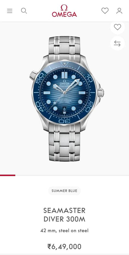 Om.ega Seamaster Diver 300M Summer Blue Automatic