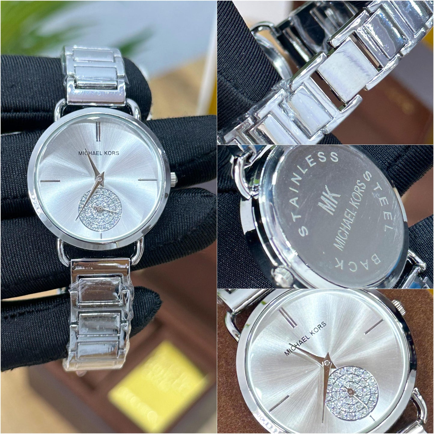 BEAUTIFUL MICHAEL KORS PORTIA ALL STEEL