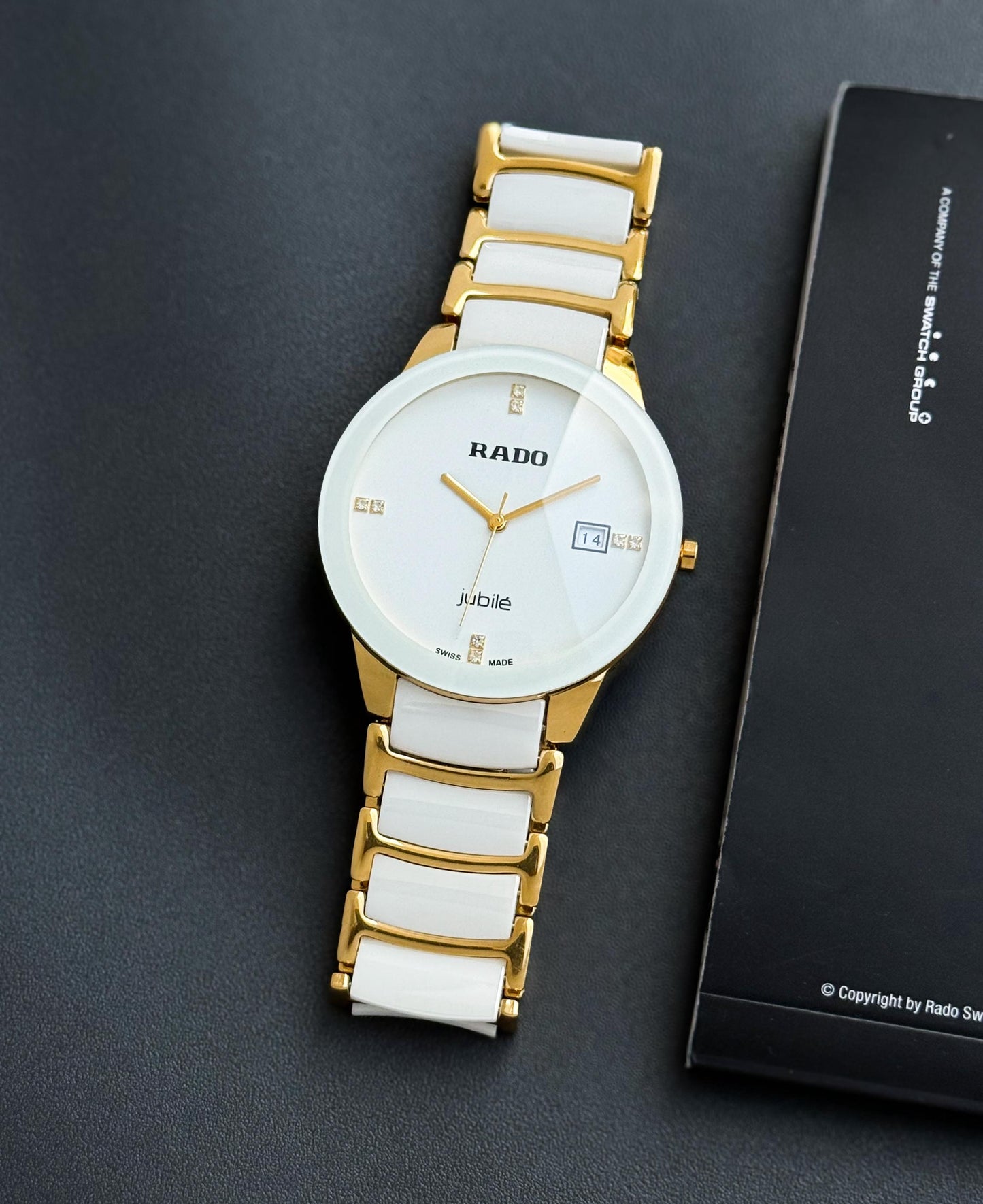 RA.DO CERAMIC IN WHITE, GOLD COMBINATION