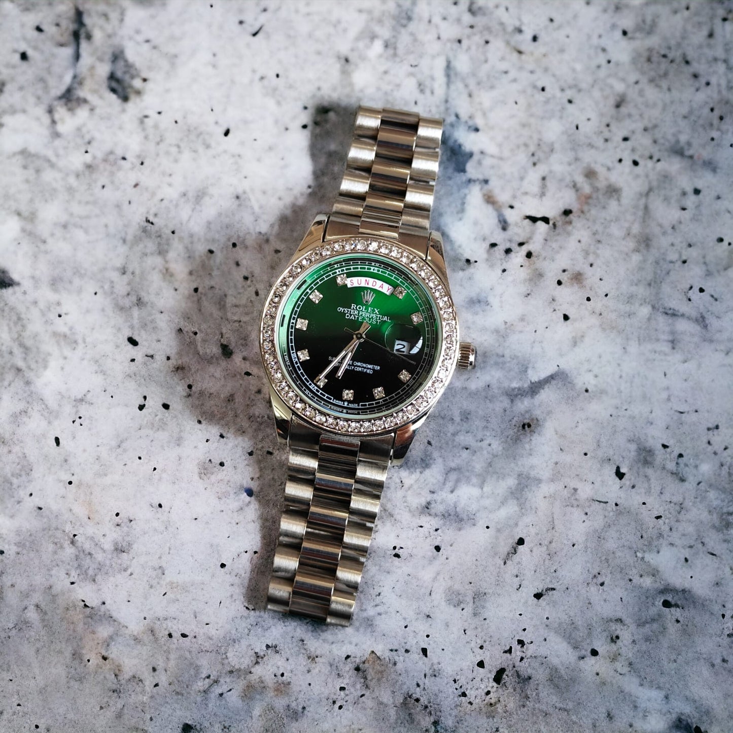 Rol.ex Oyster perpetual Day Date Diamond 40 Battery
