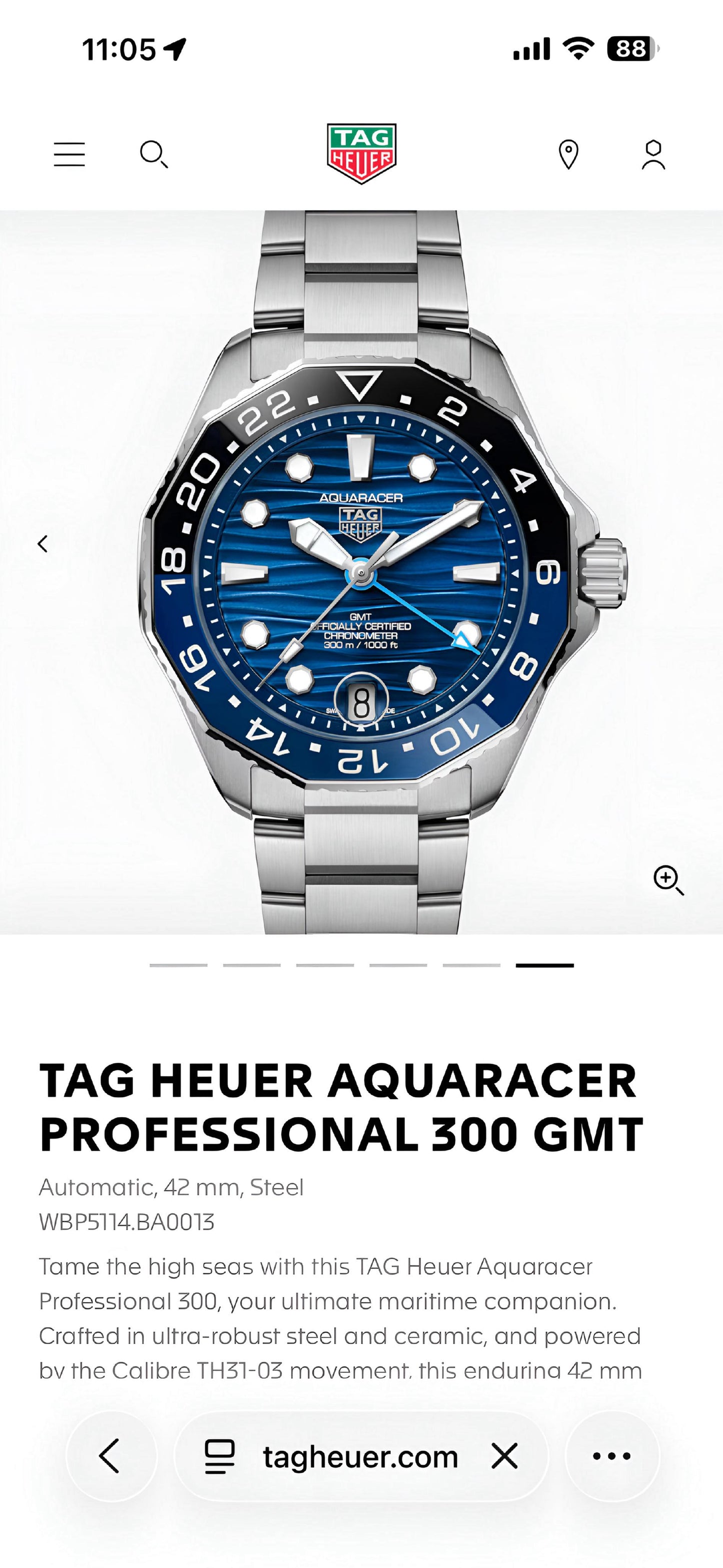 NewTag Heuer Aquaracer professional 300m Date Automatic Japan