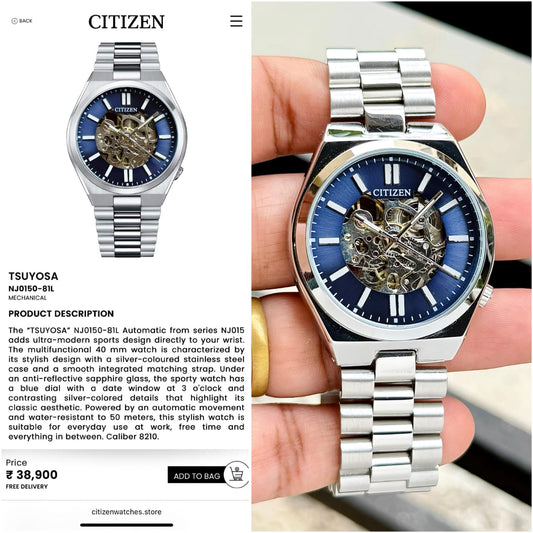 Citi.zen Tsuyosa Open Heart Premium Automatic