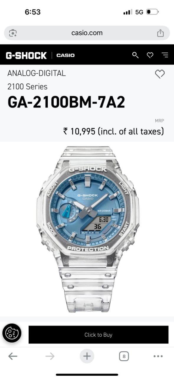 NEWG SHOCK GA-2100 NEWELY LAUNCHED COLLECTION