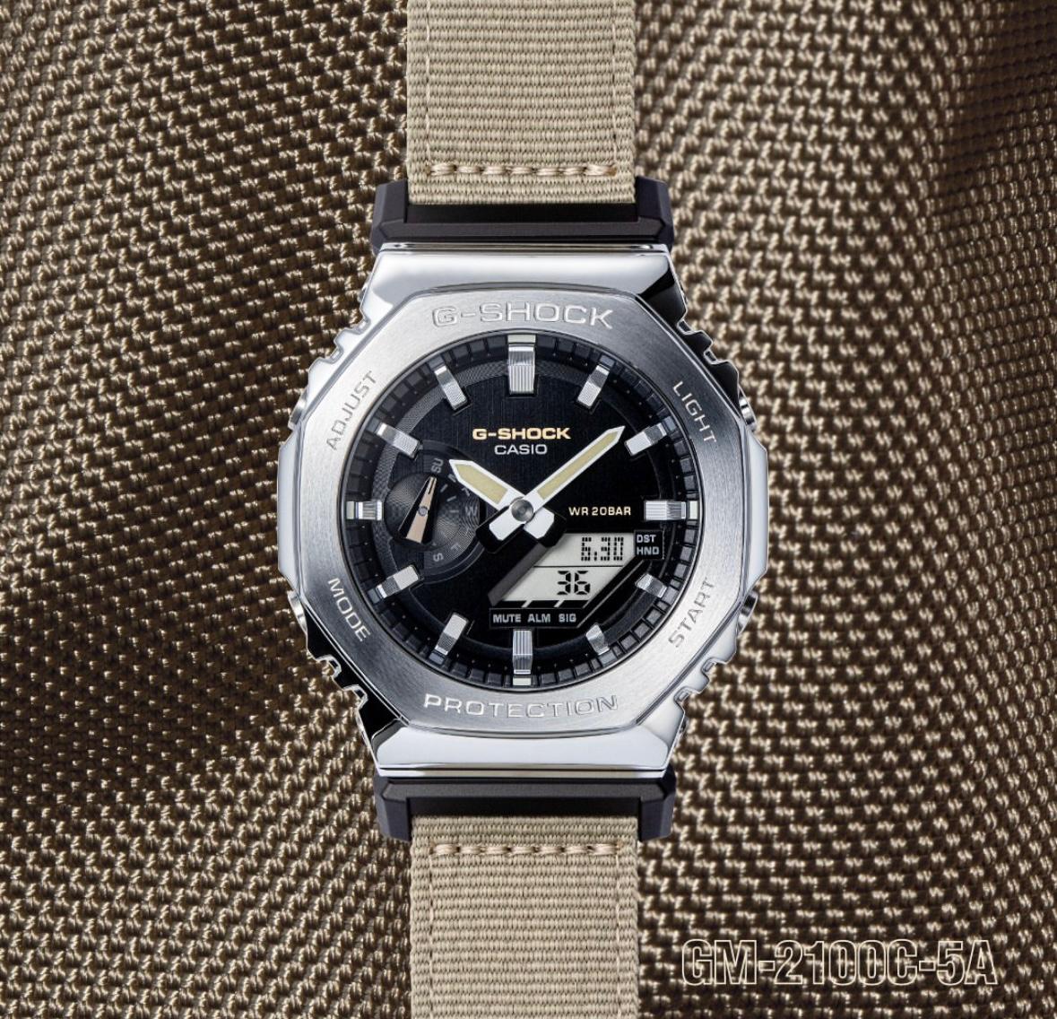 NEW G SHOCK GA 2100 CREAM & STEEL