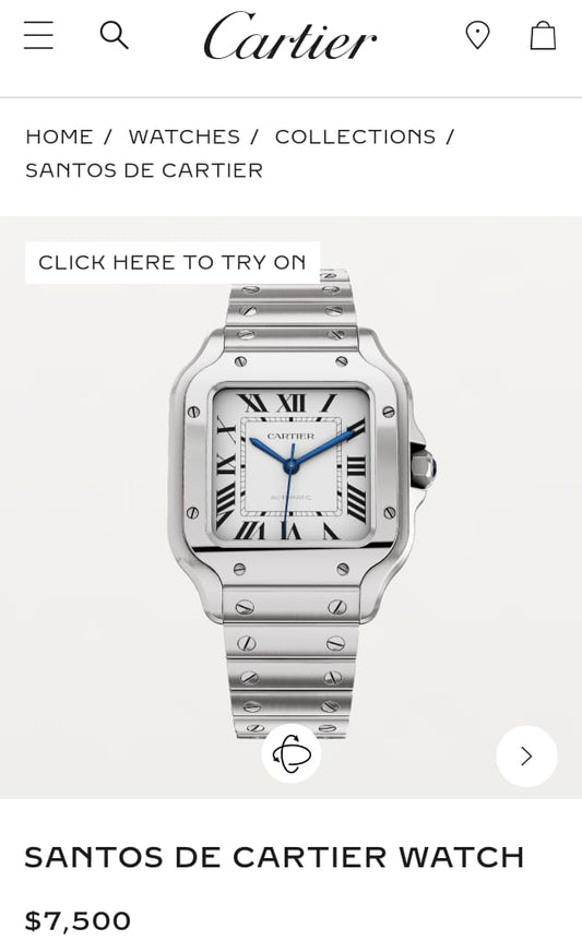 Car.tier Santos Automatic Silver-White