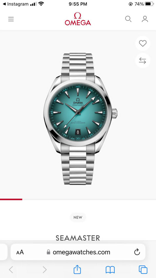 Om.ega Seamaster Aqua Terra 150M Turquoise