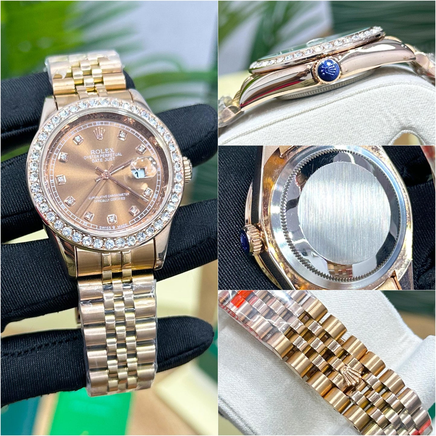 ROLE_X DATE-JUST 41mm CHOCOLATE DIAMOND DIAL TOP SUPERIOR QUALITY