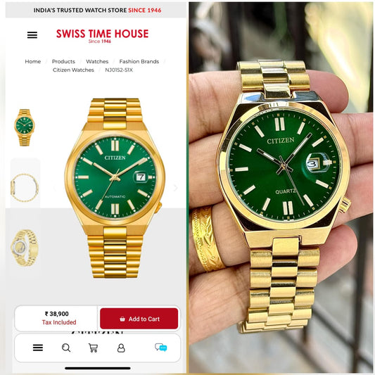 Citi.zen Tsuyosa Quartz Gold Green