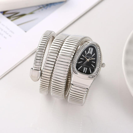 New Bvlgari Serpenti Snake Silver-Black