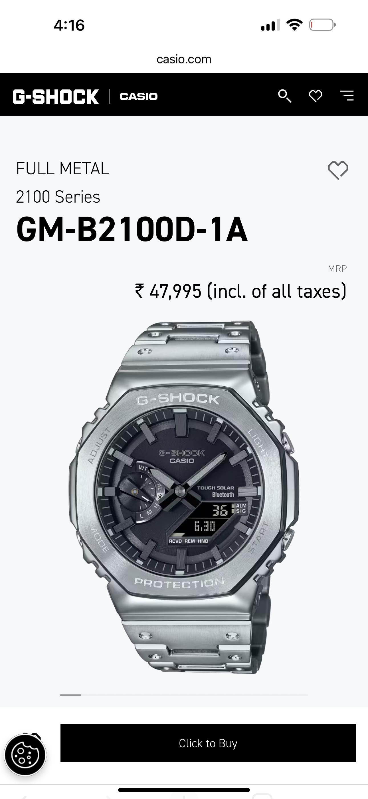 EXCLUSIVE G SHOCK GA 2100 ALL STEEL STAINLESS STEEL