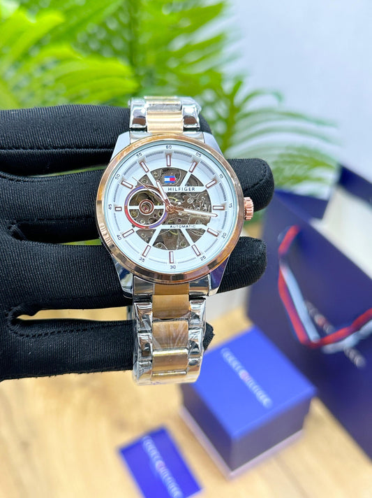 TOM.MY HILFIGER OPEN HEART AUTOMATIC ALL STEEL