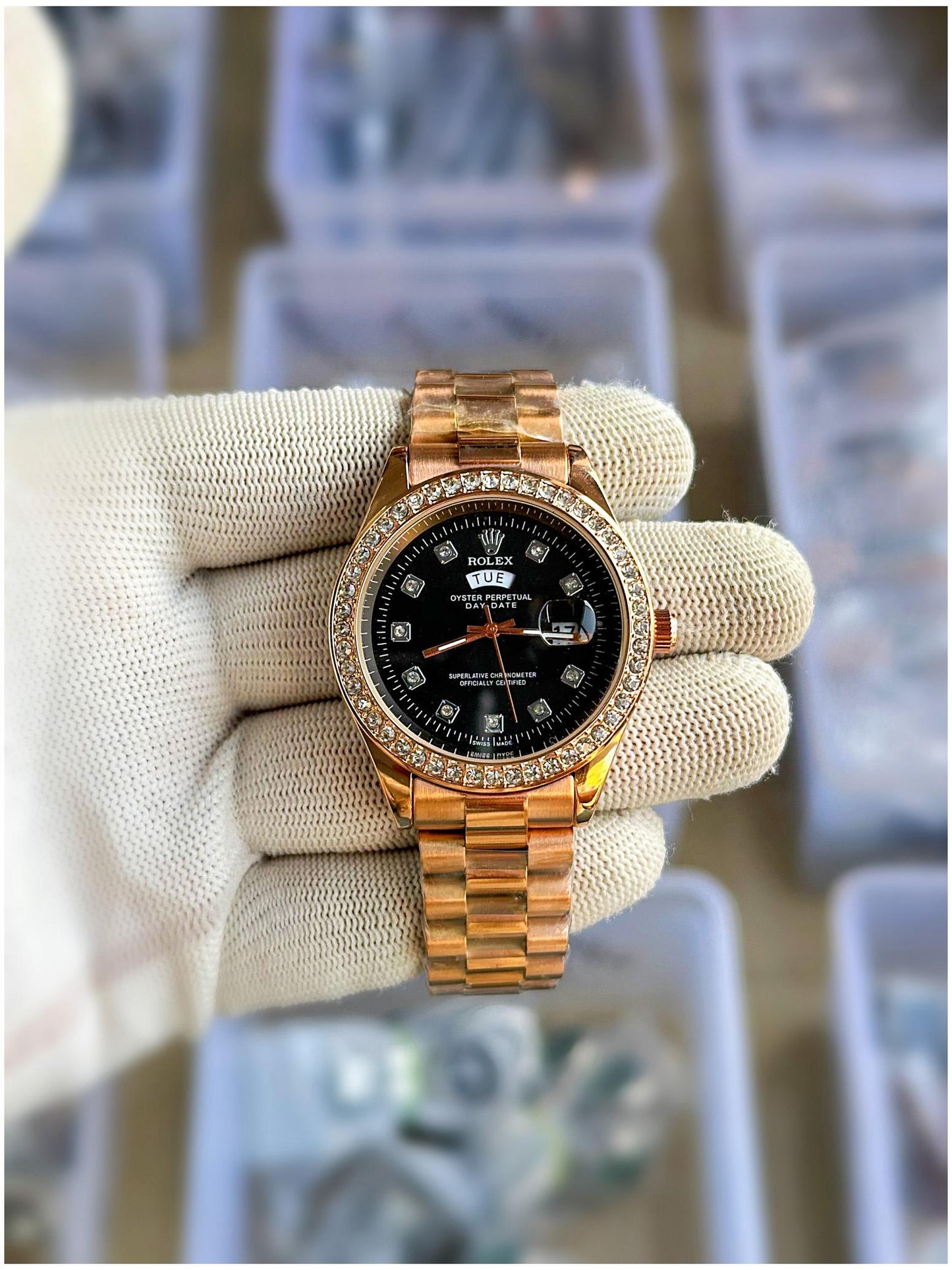 Ro.lex Oyster perpetual Day Date Diamond 40 Battery